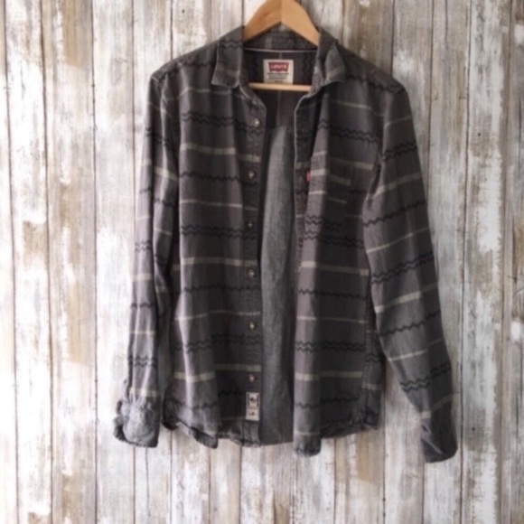 Levi's Tops - Levi's Grey Button Shirt Jacket